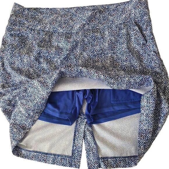Chase 54 Womens Blue Print Golf Athletic Skort 6 - Picture 3 of 9